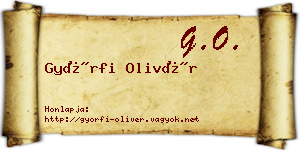 Győrfi Olivér névjegykártya